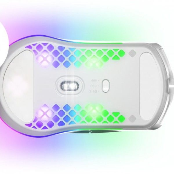 RATO STEELSERIES RGB AEROX 3 SNOW62608