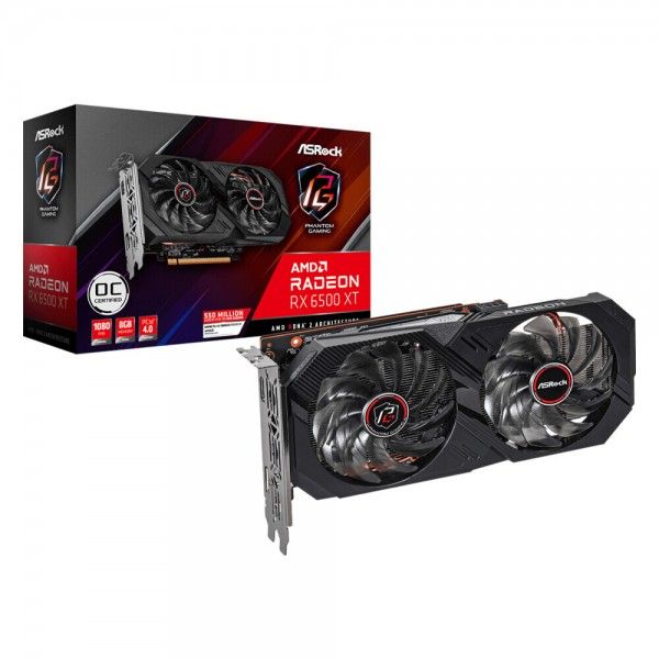 PLACA GRFICA ASROCK PHANTOM GAMING RADEON RX 6500 XT 90-GA3VZZ-00UANF