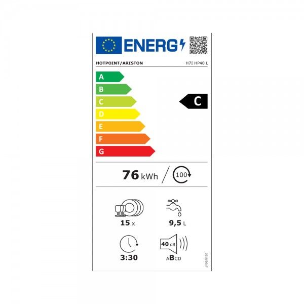 Mquina de Lavar Loia de Encastre  HOTPOINT H7I HP40 L