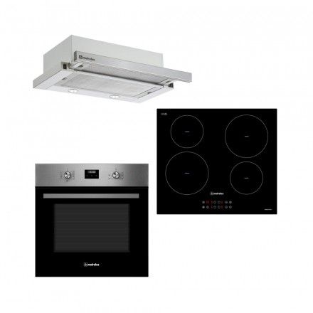 Conjunto MEIRELES Forno MF 7900 X + Placa Induo MI 1501 + Exaustor MET MET161 X