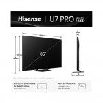 TV 85" HISENSE 85U7Q PRO (Mini LED - 4k Ultra HD - Smart TV - 216 cm)