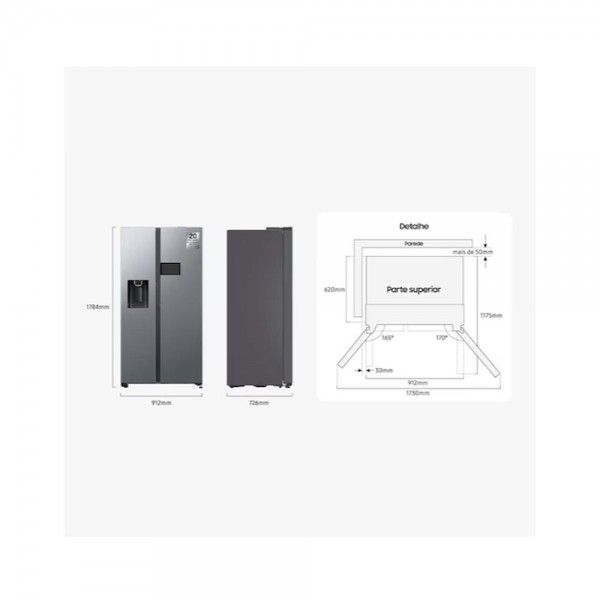 Frigorífico Americano SAMSUNG RS90F64EDTEF Frigorífico Americano SAMSUNG RS90F64EDTEF