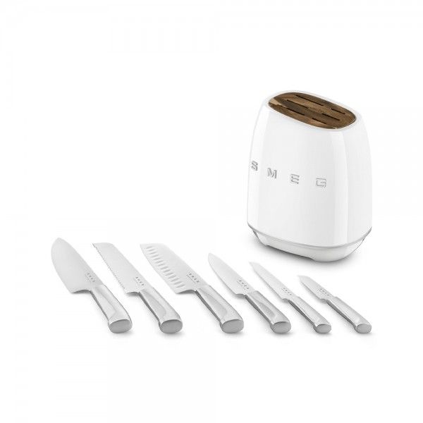 Bloco com facas SMEG Anni 50 KBSF02WH