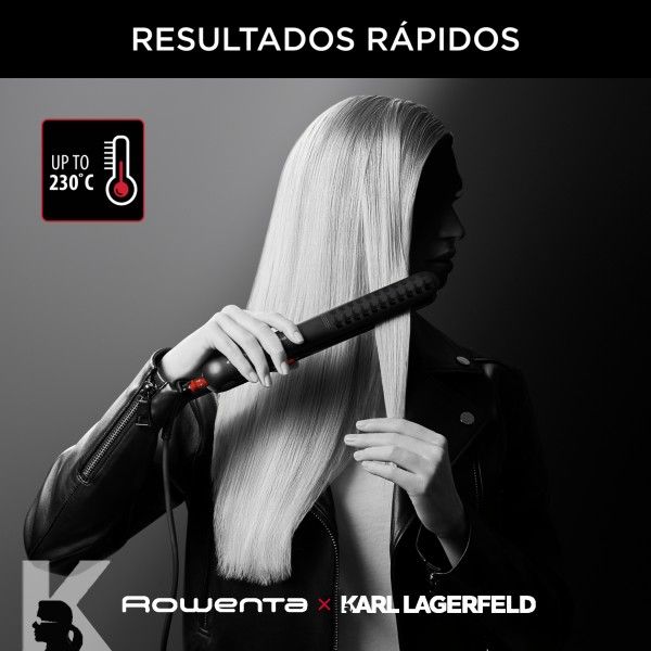 Alisador de Cabelo Rowenta x Karl Lagerfeld Optiliss SF321LF0