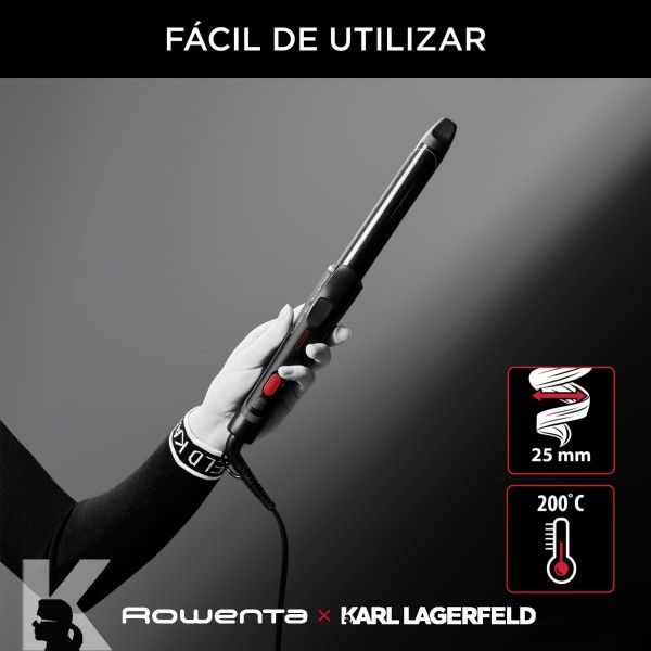 MODELADOR DE CABELO ROWENTA X KARL LAGERFELD 25MM CF321LF0