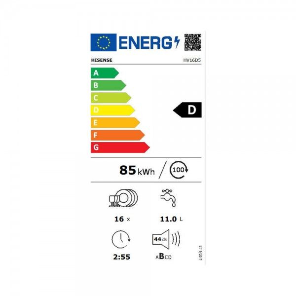 Máquina de Lavar Loiça de Encastre HISENSE HV16D5 Máquina de Lavar Loiça de Encastre HISENSE HV16D5