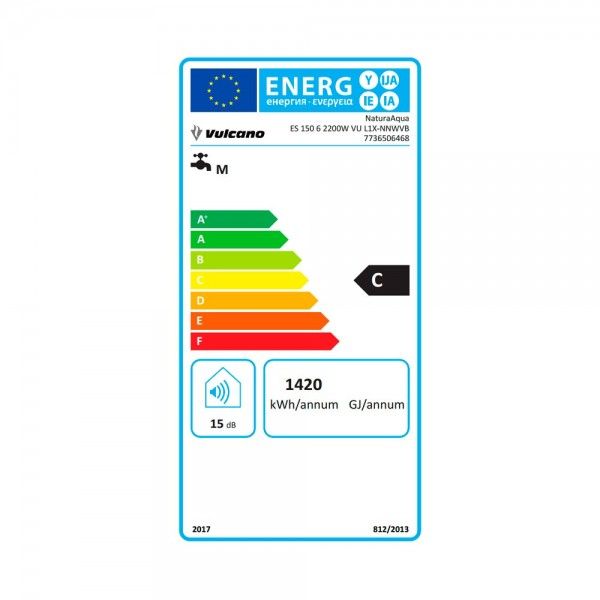 Termoacumulador VULCANO NaturaAqua ES 150 6 2200W VU L1X-NNWVB 7736506468