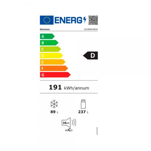 Frigor�fico Combinado SIEMENS KG36NVWDA