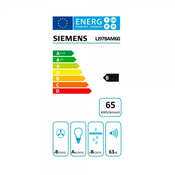 Exaustor de Encastre SIEMENS LJ97BAM60
