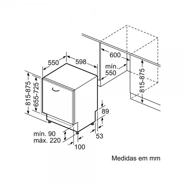 M�quina de Lavar Loi�a de Encastre SIEMENS SN65ZX07CE