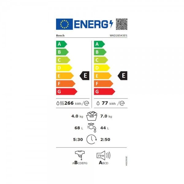 Máquina de Lavar e Secar Roupa de Encastre BOSCH WKD28543ES Máquina de Lavar e Secar Roupa de Encastre BOSCH WKD28543ES