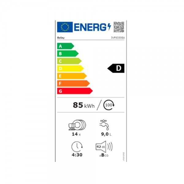 Máquina de Lavar Loiça de Encastre BALAY 3VF6330SA Máquina de Lavar Loiça de Encastre BALAY 3VF6330SA