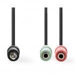 Cabo de �udio Jack 3.5mm NEDIS CAGP22150BK02