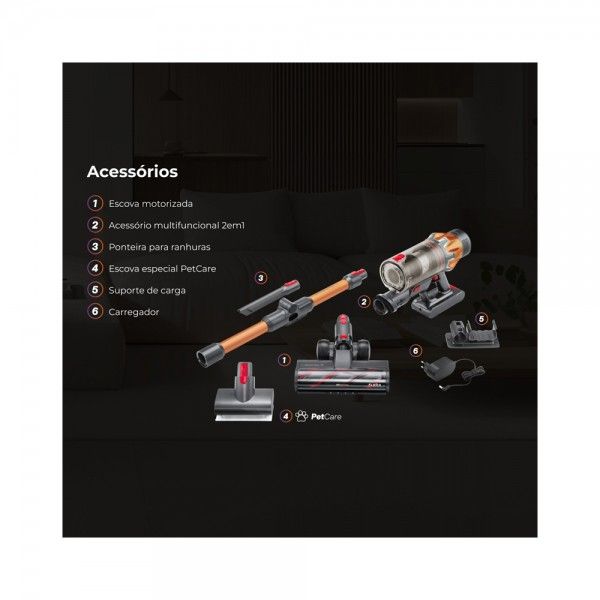 Aspirador Vertical FLAMA Pro Force Flex 75 1647FL