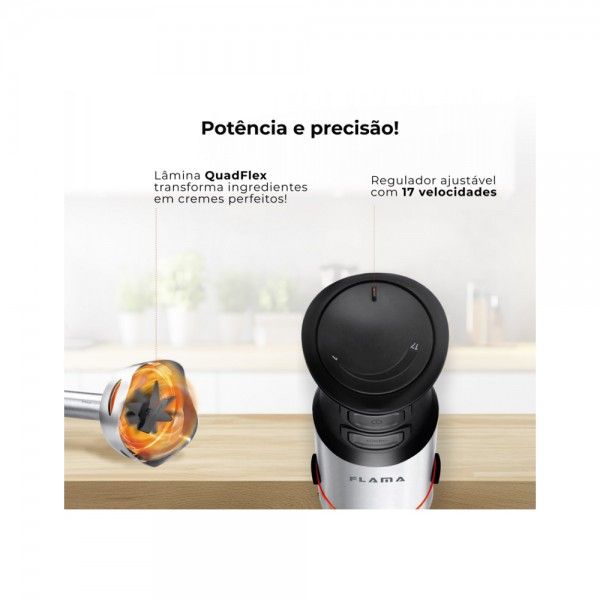 Varinha Mágica FLAMA Blendpro Quadflex Titanium Blade 2042FL Varinha Mágica FLAMA Blendpro Quadflex Titanium Blade 2042FL