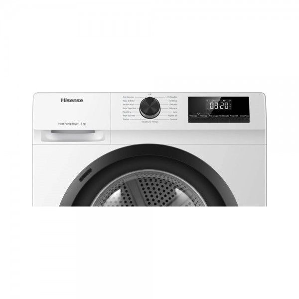 Máquina de Secar Roupa HISENSE DHQE800BW2 Máquina de Secar Roupa HISENSE DHQE800BW2