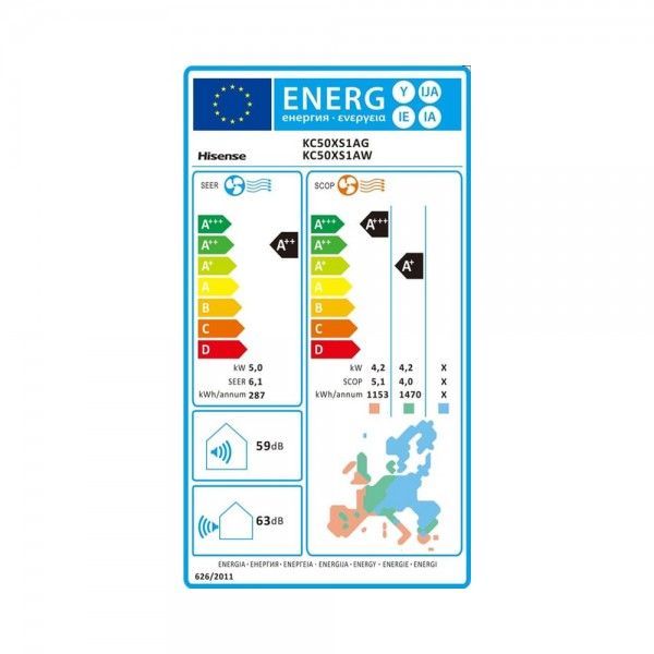 Ar Condicionado HISENSE New Luso KC50XS1A (Unidade Interior e Unidade Exterior)