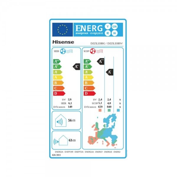 Ar Condicionado HISENSE Premium Comfort DJ25LE0U (Unidade Interior e Unidade Exterior)