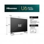 TV Mini-LED 4K 55" HISENSE 55U6NQ