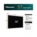 TV HISENSE CANVAS 55" 55S7NQ (QLED - 4k Ultra HD - Smart TV - 140 cm)