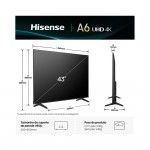 TV HISENSE 43" 43A6Q (LED - 4k Ultra HD - SmartTV - 109 cm)