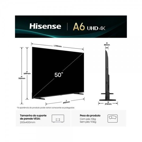 TV HISENSE 50