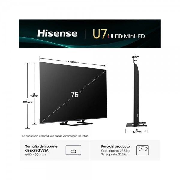 TV HISENSE 75