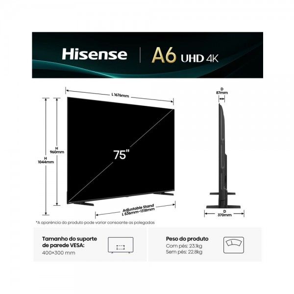 TV HISENSE 75