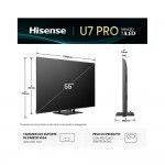 TV 55" HISENSE 55U7Q PRO (Mini LED - 4k Ultra HD - Smart TV - 140 cm)