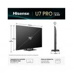 TV 75" HISENSE 75U7Q PRO (Mini LED - 4k Ultra HD - Smart TV - 189 cm)