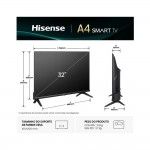 TV HISENSE 32" 32A4Q (LED - HD - Smart TV - 81 cm)