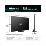 TV HISENSE 55" 55U8Q (Mini LED - 4K Ultra HD - Smart TV - 140 cm)