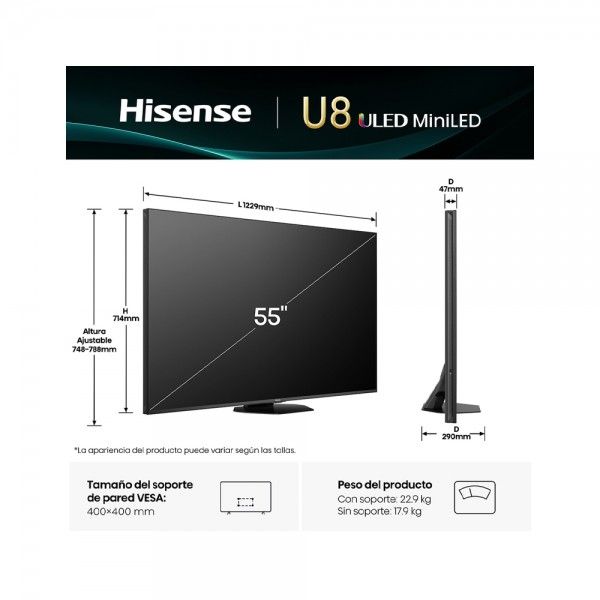 TV HISENSE 55