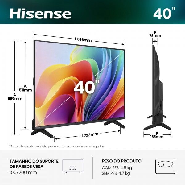 TV HISENSE 40