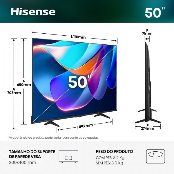 TV HISENSE 50