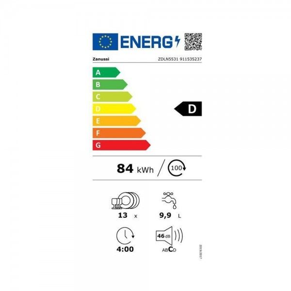 M�quina de Lavar Loi�a de Encastre ZANUSSI ZDLN5531