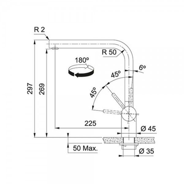 Misturadora FRANKE  Atlas Neo Orientavel 1150550424