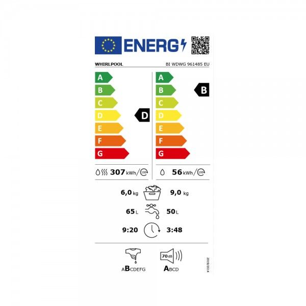 M�quina de Lavar e Secar Roupa de Encastre WHIRLPOOL BI WDWG 961485 EU
