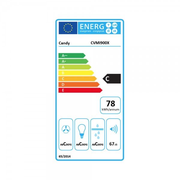 Exaustor de Ilha CANDY CVMI900X Exaustor de Ilha CANDY CVMI900X