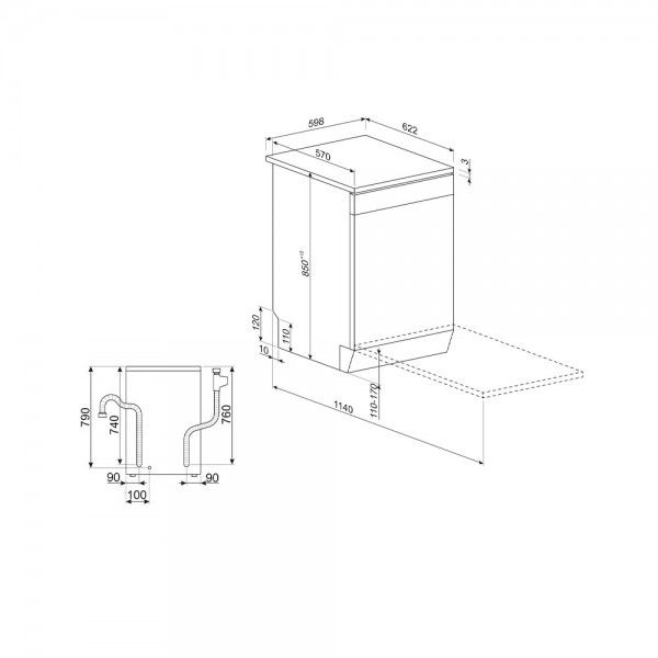 M�quina de Lavar Loi�a SMEG LVS262EB