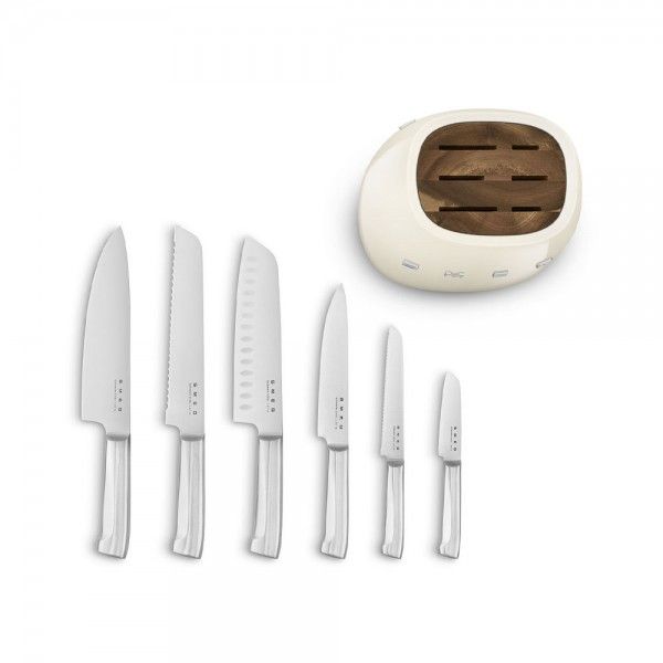 Bloco com facas SMEG Anni 50 KBSF02CR