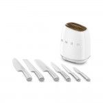 Bloco com facas SMEG Anni 50 KBSF02WH