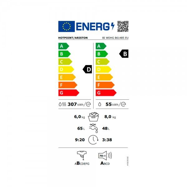 M�quina de Lavar e Secar Roupa de Encastre HOTPOINT BIWDHG861485EU