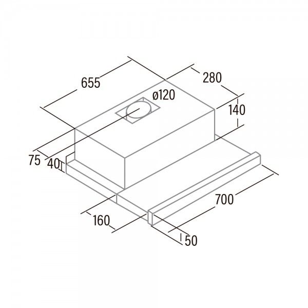 Exaustor Telesc�pico CATA TF 2003 DURALUM 700