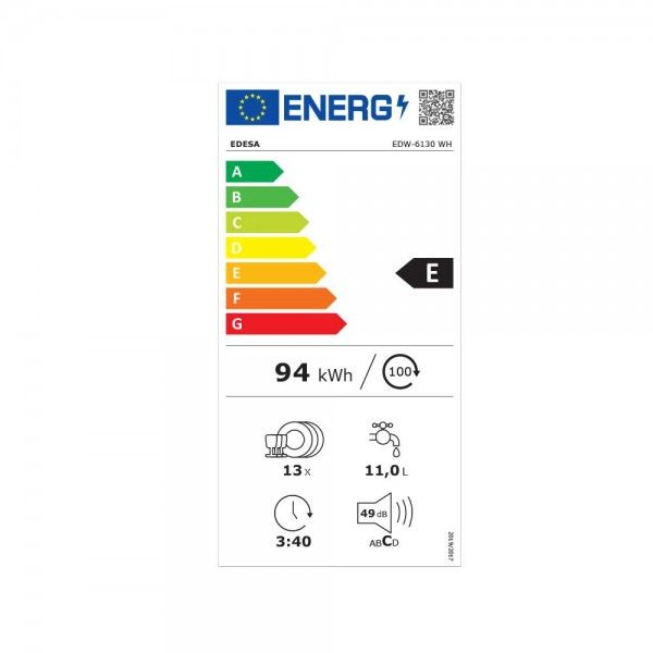 M�quina de Lavar Loi�a EDESA EDW-6130 WH