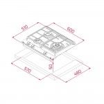 Placa a G�s TEKA GZC 63310 XB