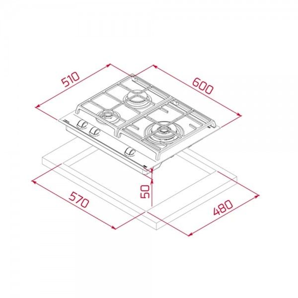 Placa a G�s TEKA GZC 63310 XB