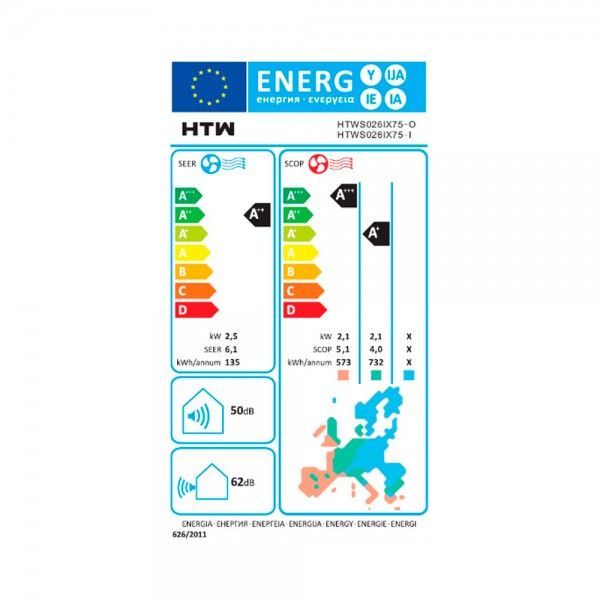 Ar Condicionado HTW HTWS026IX75 (Unidade interior e exterior)