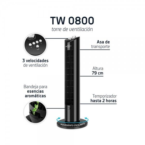 Coluna de Ar ORBEGOZO TW 0800