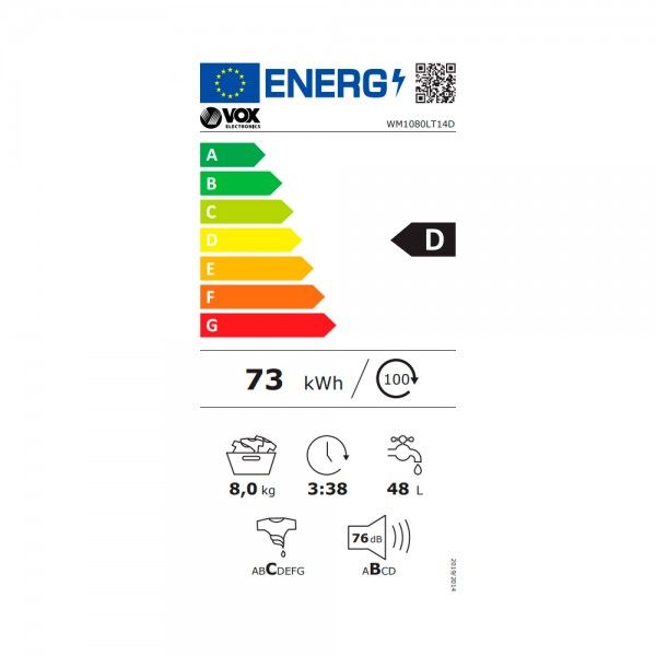 M�quina de Lavar Roupa VOX WM1080-LT14D